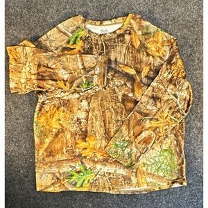 Realtree Edge Mens XL Camouflage Long Sleeve Polyester T-Shirt IVO50072